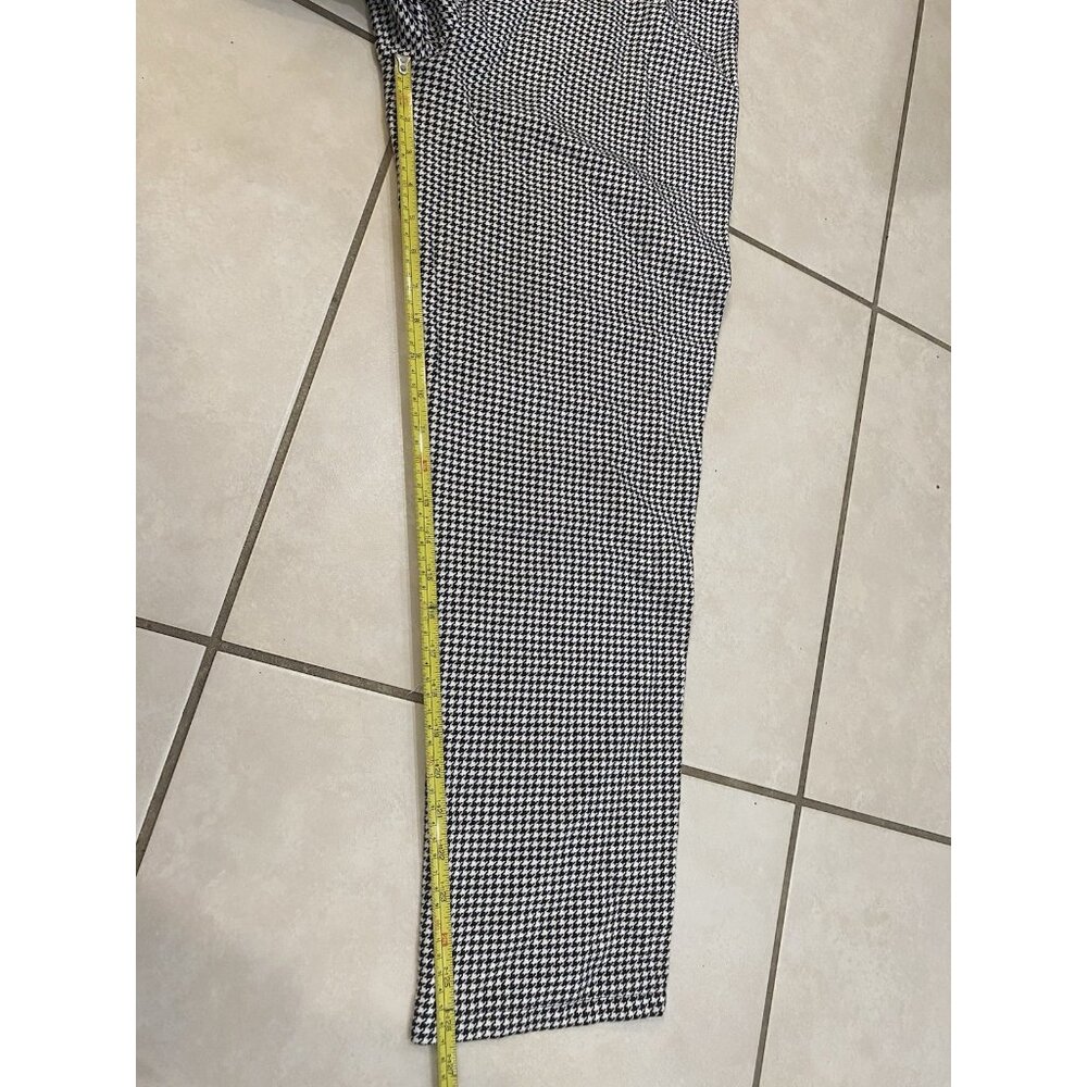 NWT Boohoo Gingham Black And White Straight Leg Pants US Women’s Size 8 - Picture 3 of 6